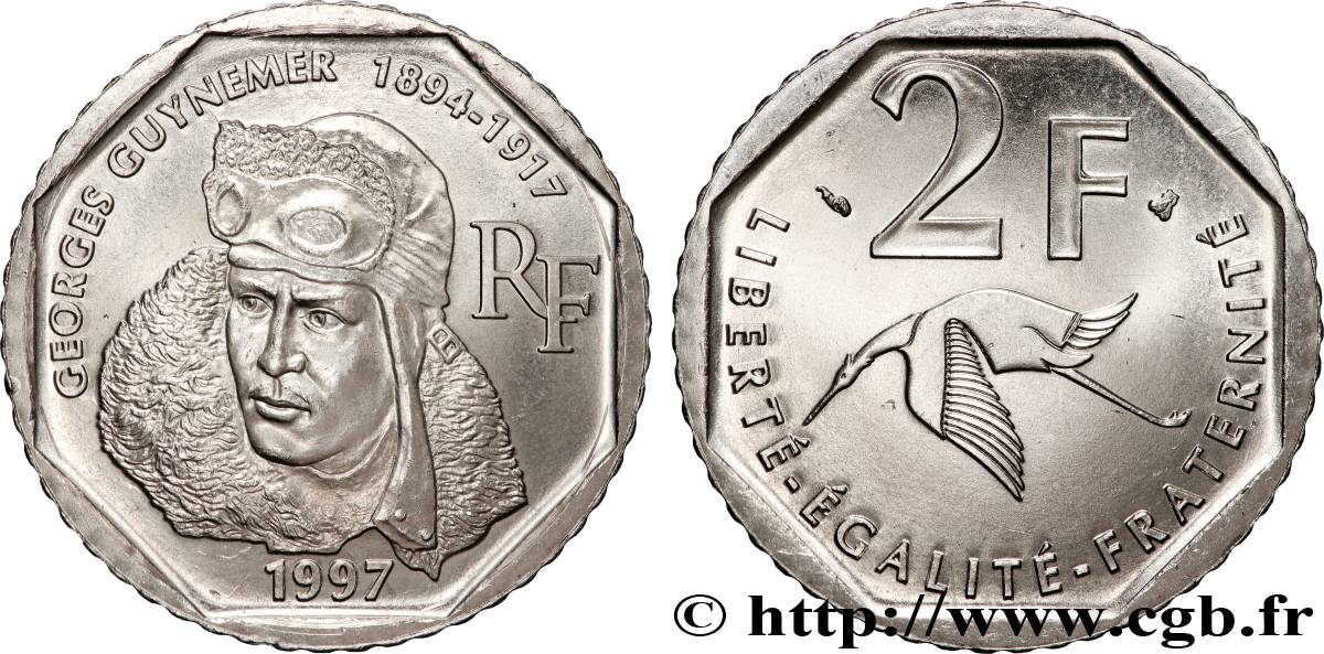 2 francs Georges Guynemer 1997 Pessac F.275/2 SPL