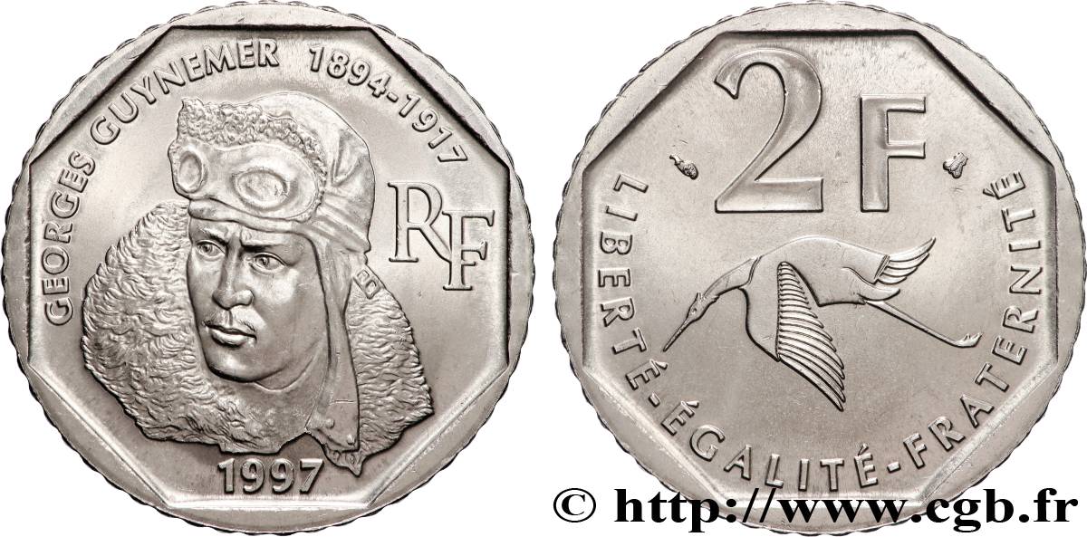 2 francs Georges Guynemer 1997 Pessac F.275/2 SPL