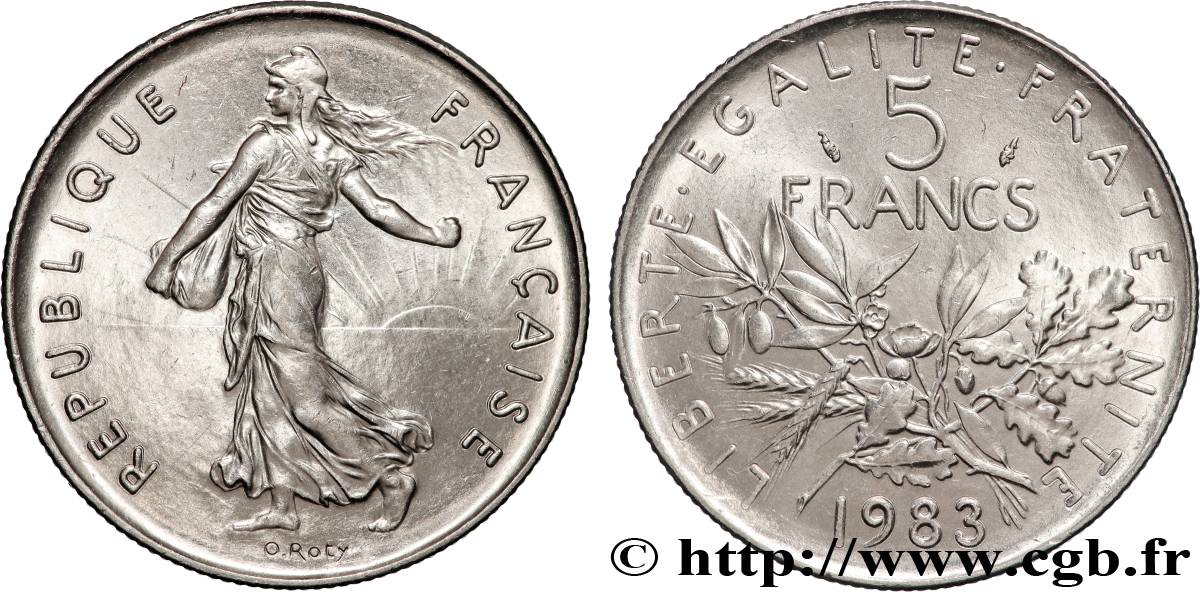 5 francs Semeuse, nickel 1983 Pessac F.341/15 TTB+