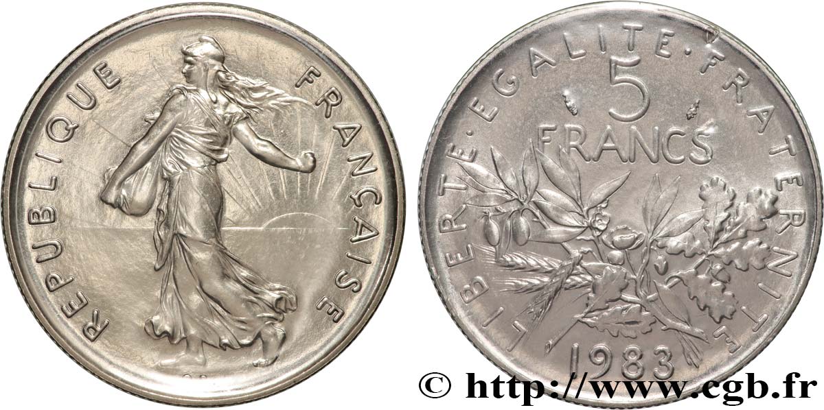 5 francs Semeuse, nickel 1983 Pessac F.341/15 FDC