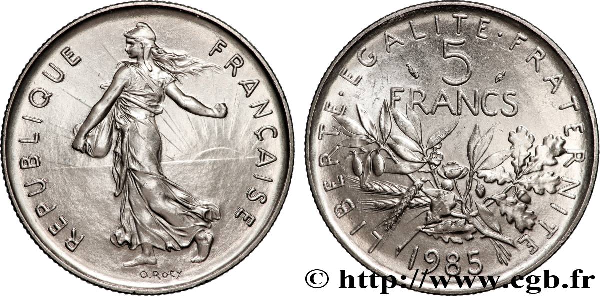 5 francs Semeuse, nickel 1985 Pessac F.341/17 ST