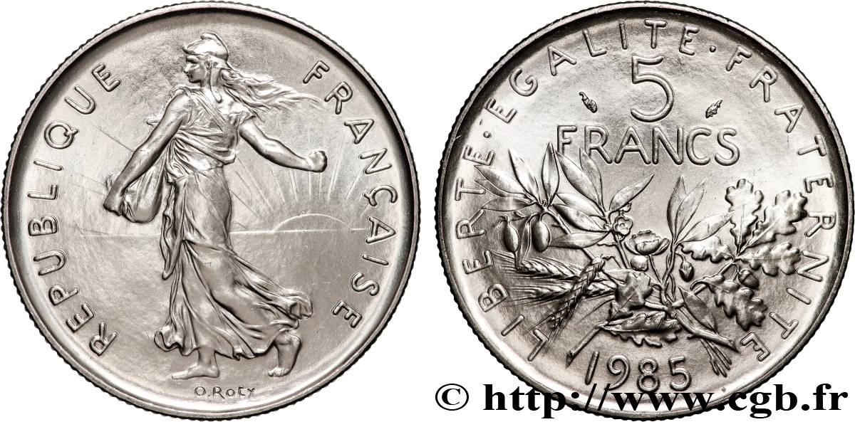 5 francs Semeuse, nickel 1985 Pessac F.341/17 FDC