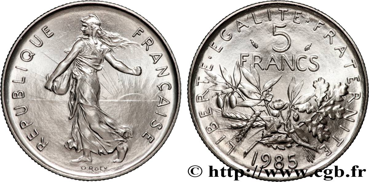 5 francs Semeuse, nickel 1985 Pessac F.341/17 FDC