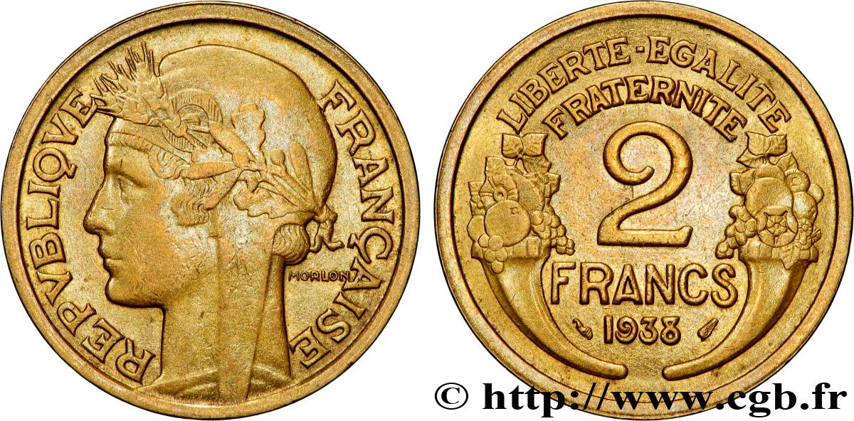 2 francs Morlon 1938 F.268/11 TTB+