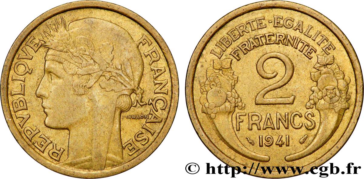 2 francs Morlon 1941 F.268/14 TTB+
