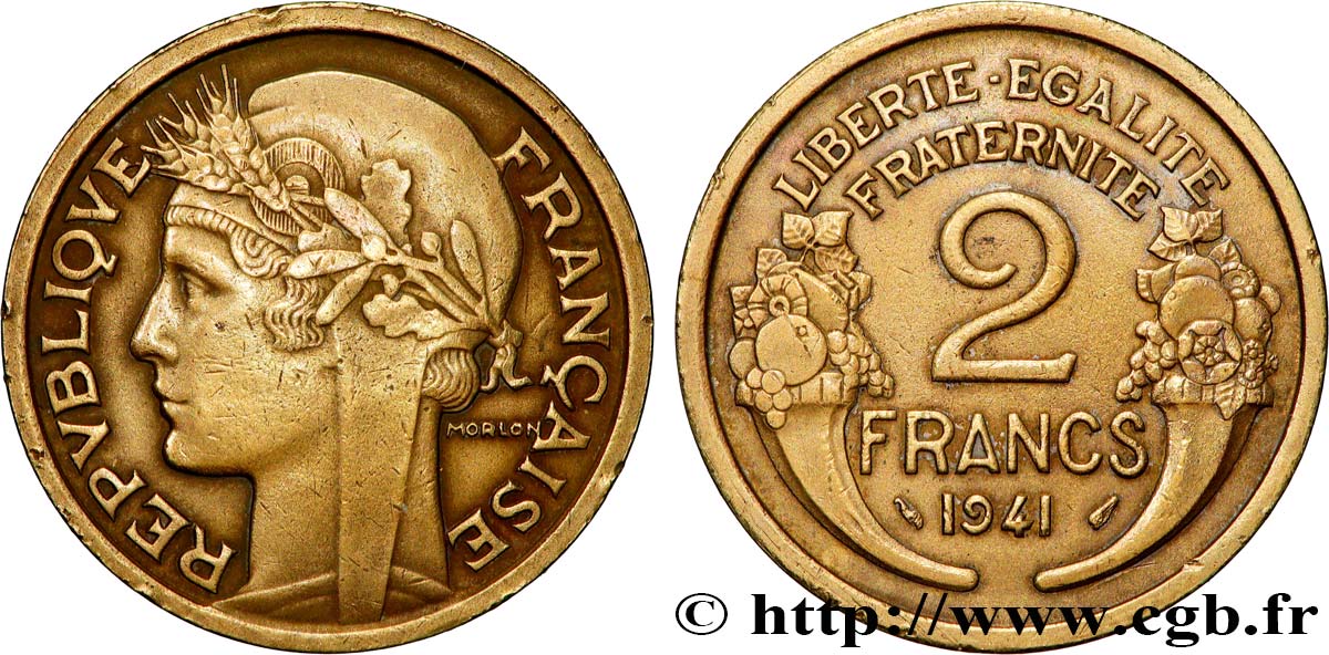 2 francs Morlon 1941 F.268/14 MBC+