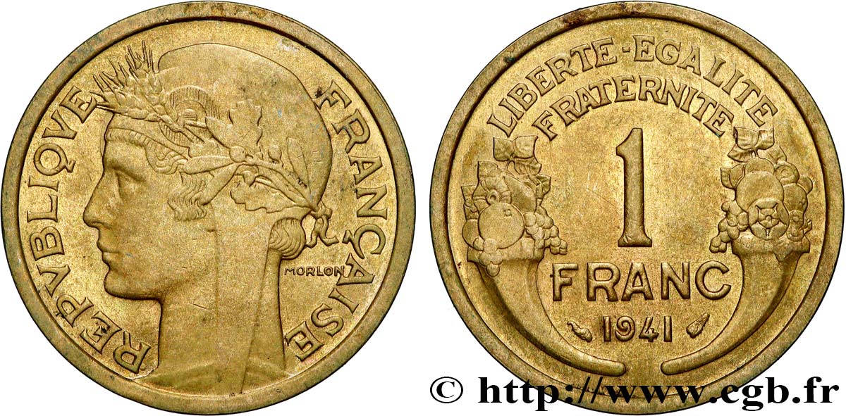 1 franc Morlon 1941 Paris F.219/12 SUP+