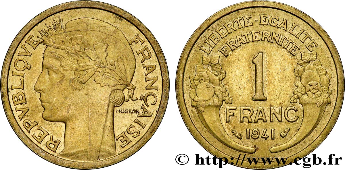 1 franc Morlon 1941 Paris F.219/12 SUP+