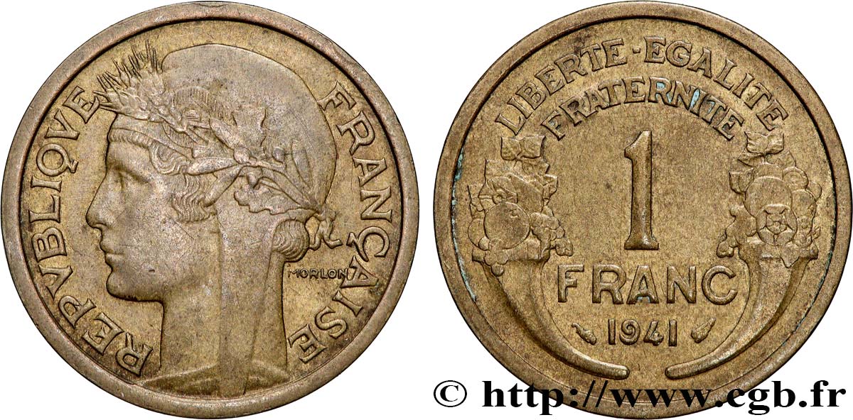 1 franc Morlon 1941 Paris F.219/12 SUP+