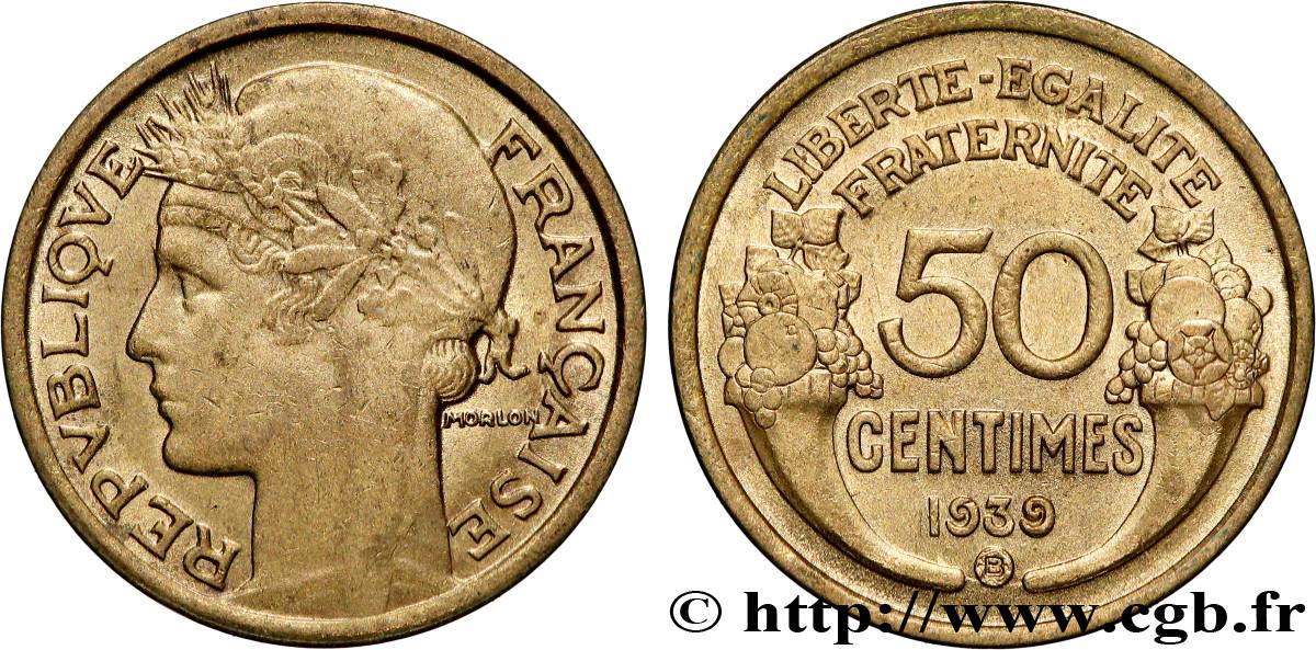 50 centimes Morlon 1939 Bruxelles F.192/16 TTB+
