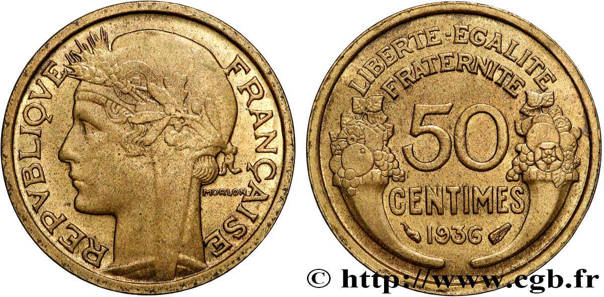 50 centimes Morlon 1936 F.192/12 SUP