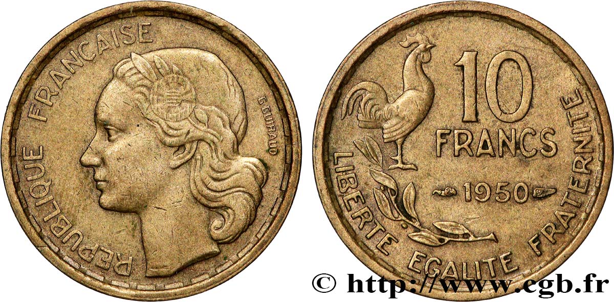 10 francs Guiraud 1950 F.363/2 fVZ