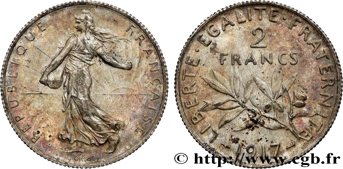 2 francs Semeuse 1917 F.266/19 SUP