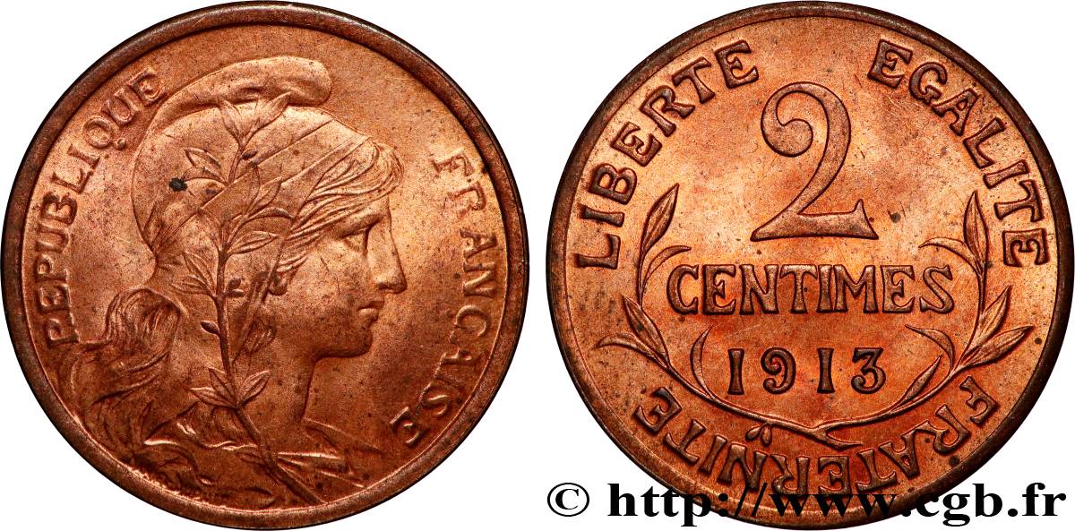 2 centimes Daniel-Dupuis 1913 Paris F.110/16 SUP+
