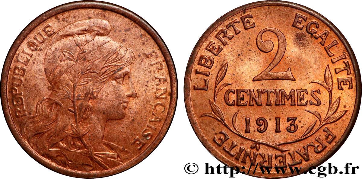 2 centimes Daniel-Dupuis 1913 Paris F.110/16 SUP+