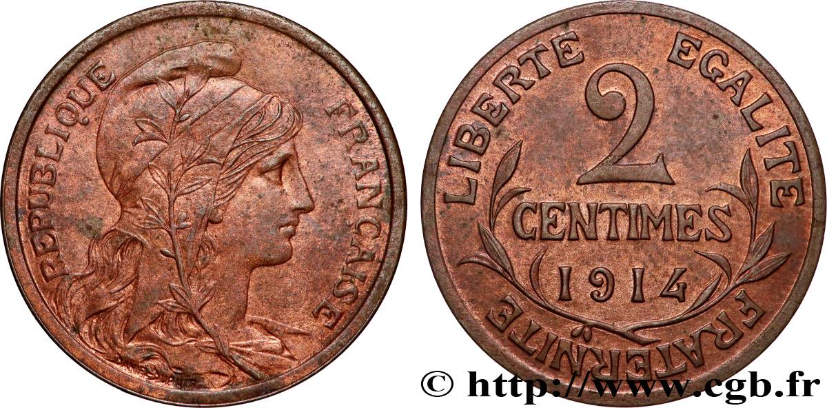 2 centimes Daniel-Dupuis 1914 Paris F.110/17 VZ+