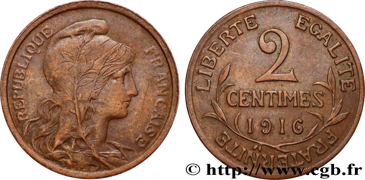 2 centimes Daniel-Dupuis 1916 Paris F.110/18 TTB