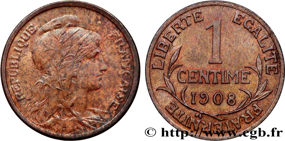 1 centime Daniel-Dupuis 1908 Paris F.105/10 TTB+