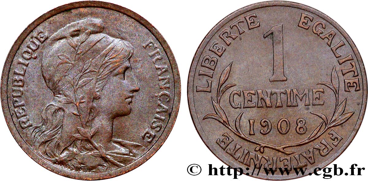1 centime Daniel-Dupuis 1908 Paris F.105/10 TTB+
