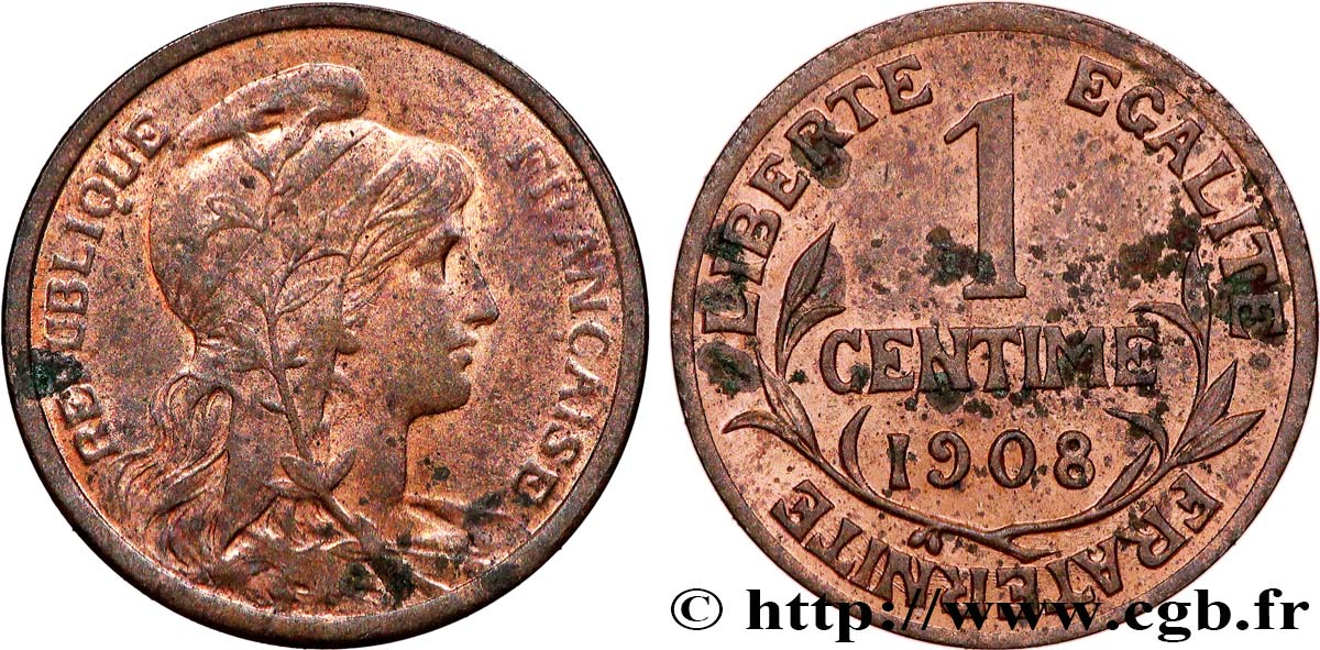 1 centime Daniel-Dupuis 1908 Paris F.105/10 fVZ