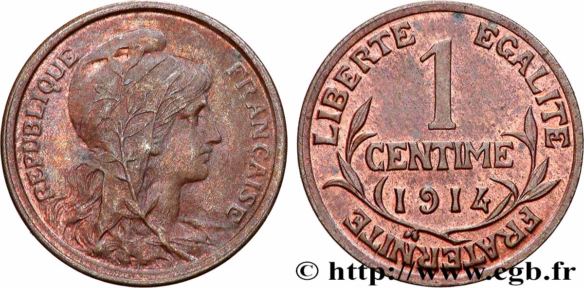 1 centime Daniel-Dupuis 1916 Paris F.105/17 fVZ