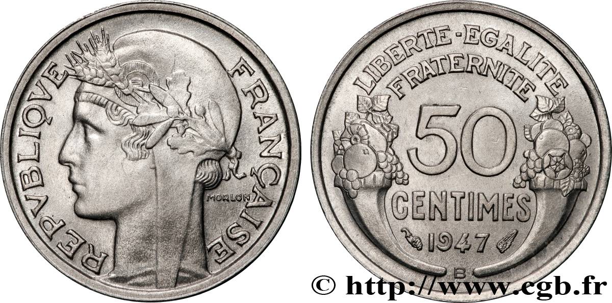 50 centimes Morlon, légère 1947 Beaumont-le-Roger F.194/11 SPL63