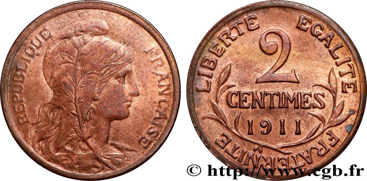 2 centimes Daniel-Dupuis 1911 Paris F.110/14 SUP60