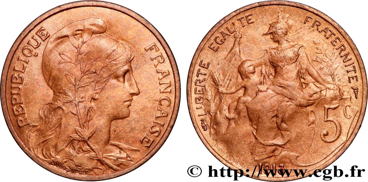 5 centimes Daniel-Dupuis 1913  F.119/25 SUP60