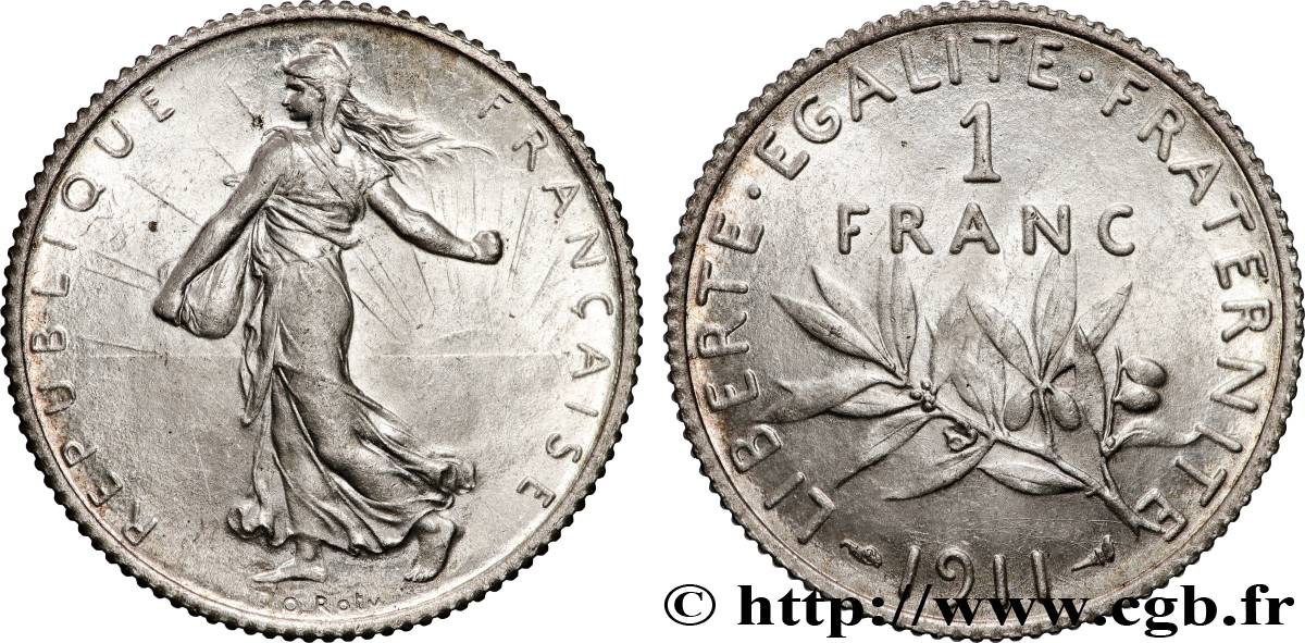 1 franc Semeuse 1911 Paris F.217/16 SUP62