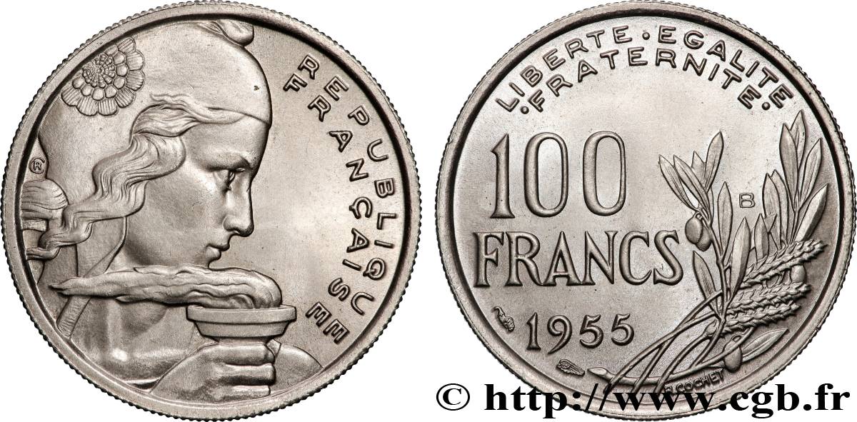 100 francs Cochet 1955 Beaumont-le-Roger F.450/6 FDC65