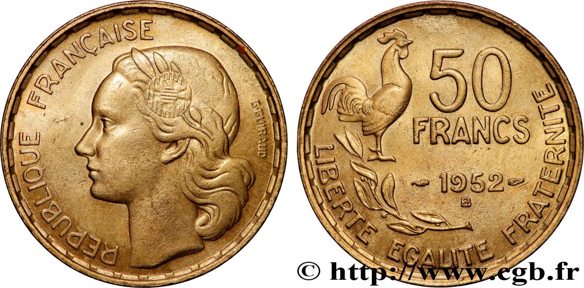 50 francs Guiraud 1952 Beaumont-le-Roger F.425/9 MS