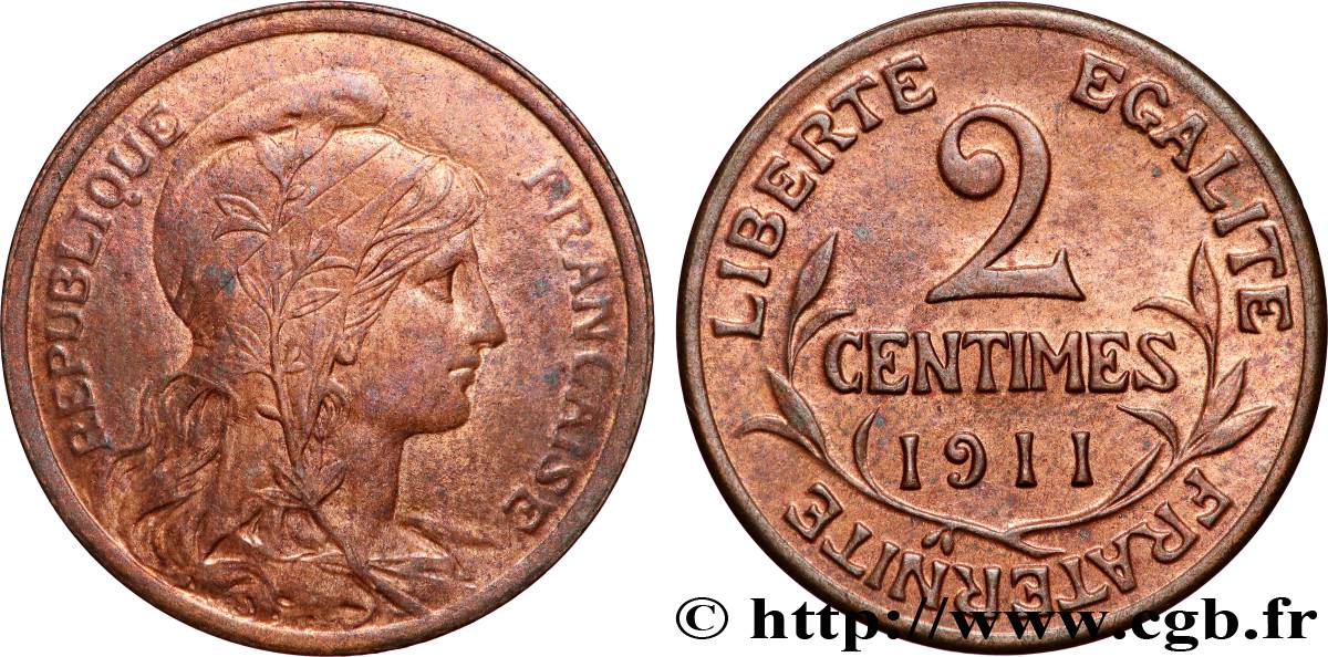 2 centimes Daniel-Dupuis 1911 Paris F.110/14 MS62