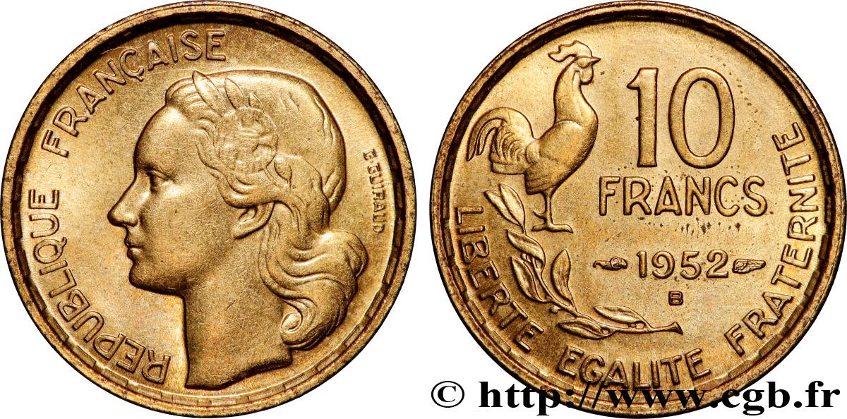 10 francs Guiraud 1952 Beaumont-Le-Roger F.363/7 SPL63