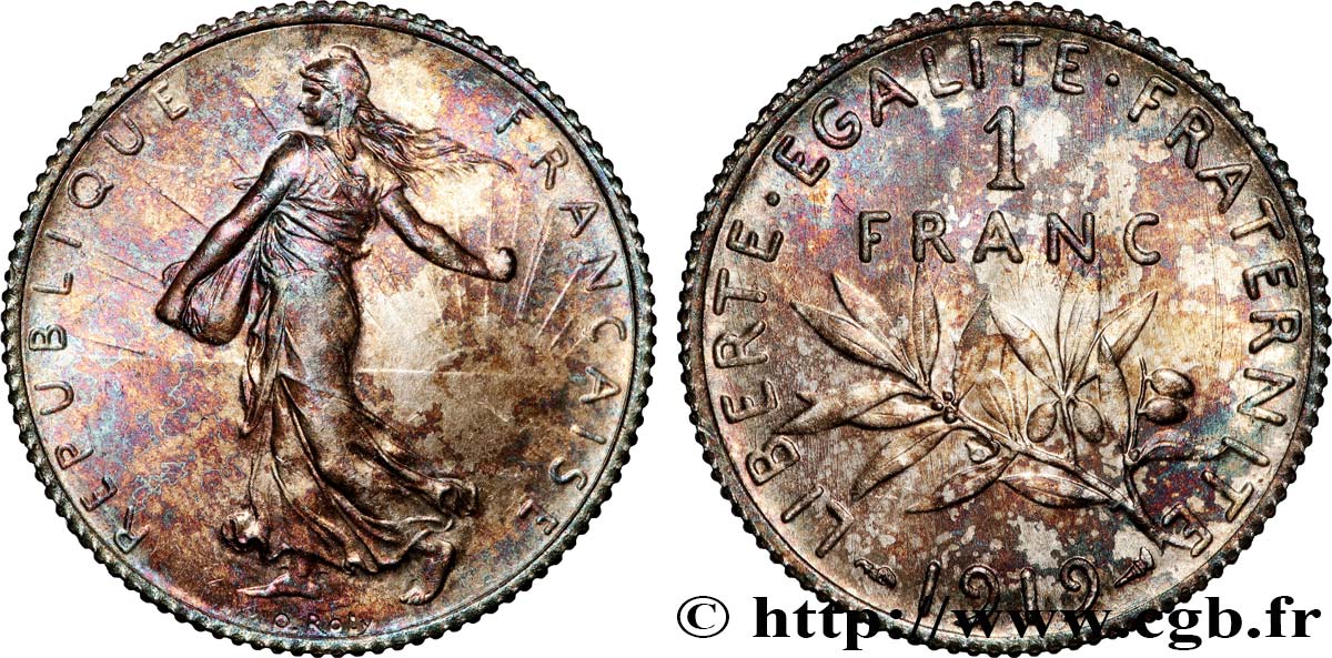 1 franc Semeuse 1919 Paris F.217/25 FDC65