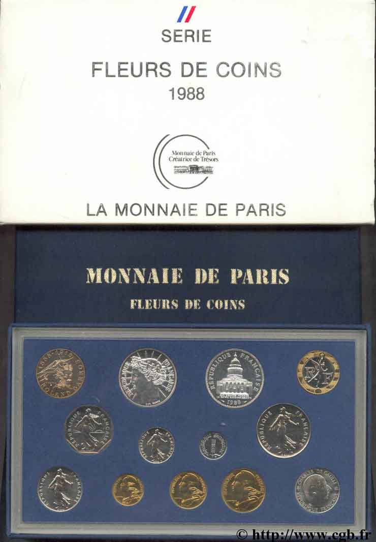 Boîte Fleur de Coins 1988 Paris F.5000 45 FDC70 