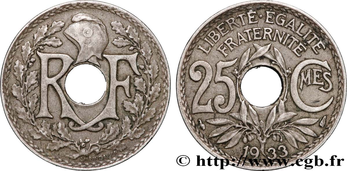 25 centimes Lindauer 1933 F.171/17 fVZ
