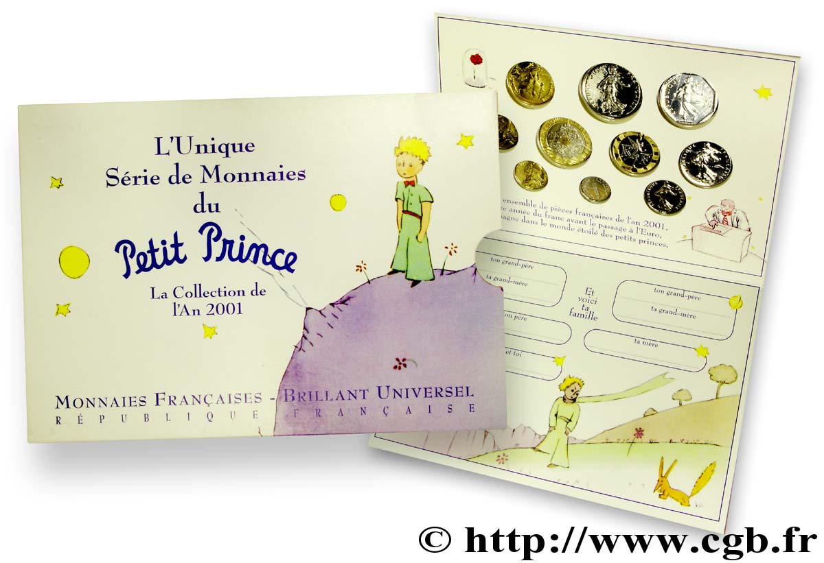 Série Brillant Universel Petit Prince 2001 Paris F.5200/32 FDC70 