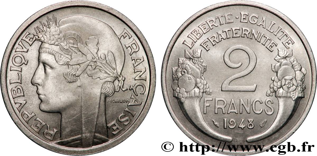 2 francs Morlon, aluminium 1948 F.269/12 SPL64