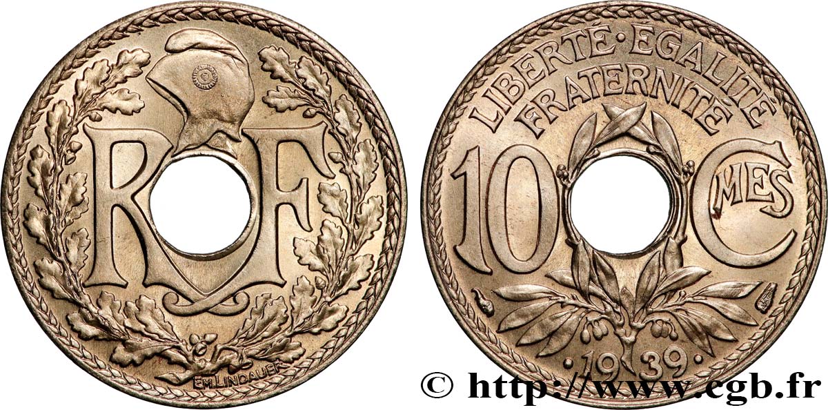 10 centimes Lindauer, maillechort 1939 F.139/3 FDC66