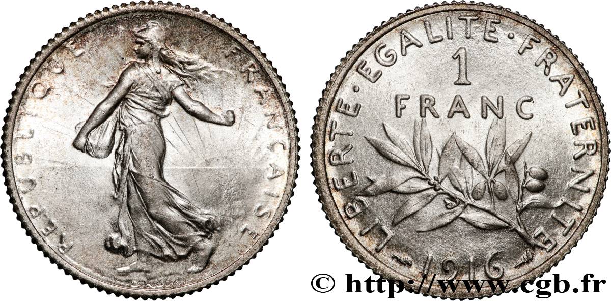 1 franc Semeuse 1916 Paris F.217/22 SPL64
