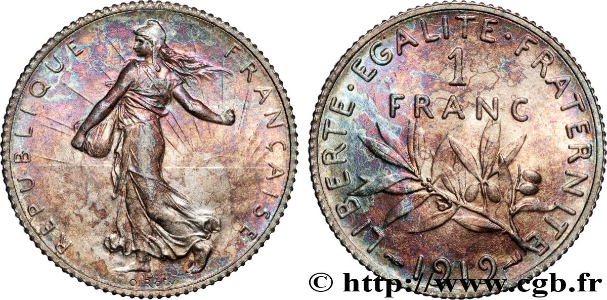 1 franc Semeuse 1919 Paris F.217/25 SPL64