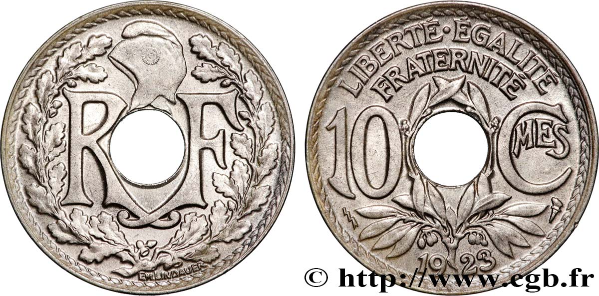 10 centimes Lindauer 1923 Poissy F.138/9 SUP62