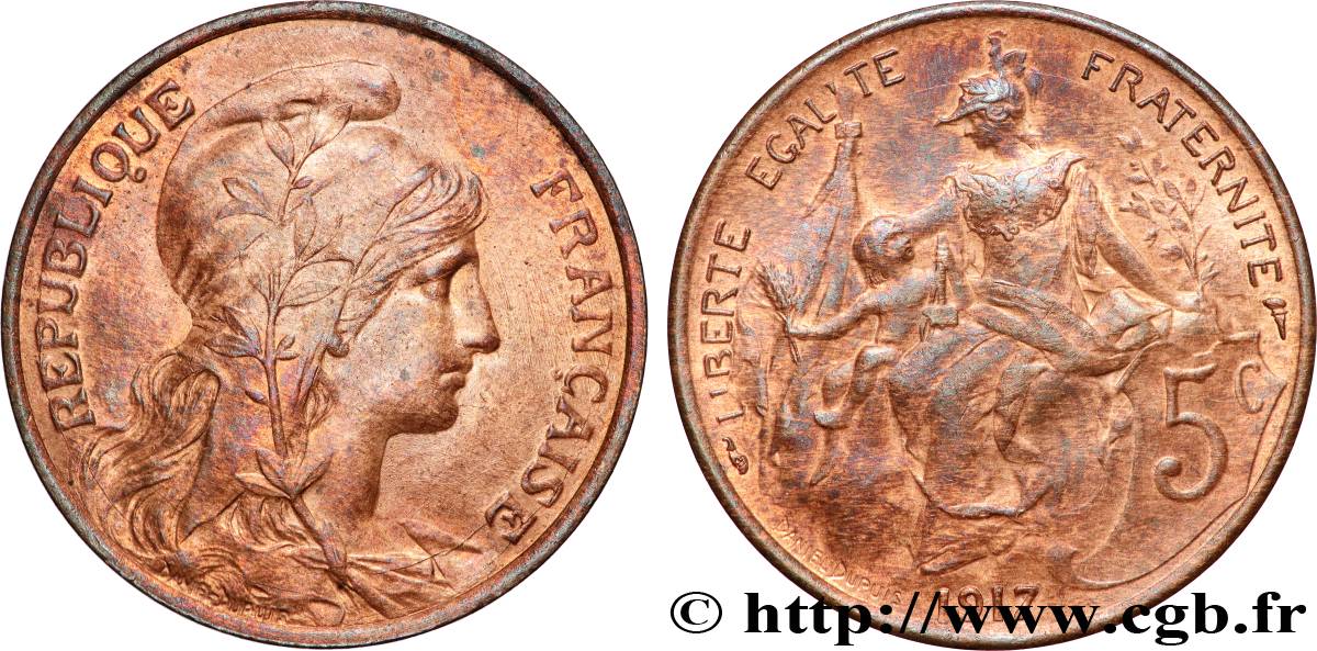 5 centimes Daniel-Dupuis 1917 F.119/30 fST64