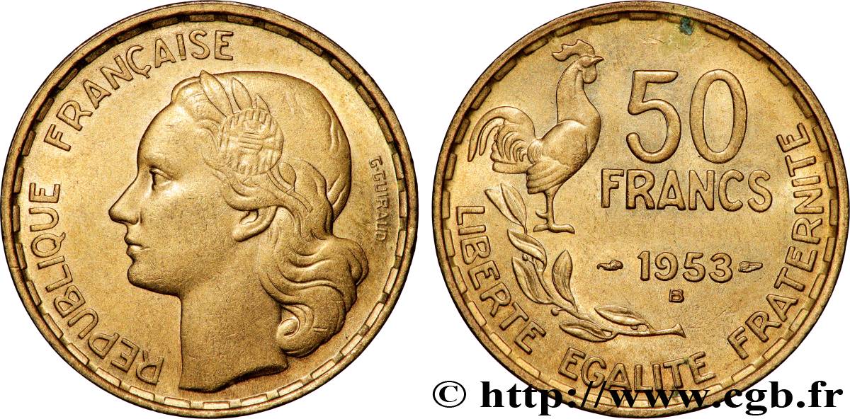 50 francs Guiraud 1953 Beaumont-Le-Roger F.425/11 VZ62
