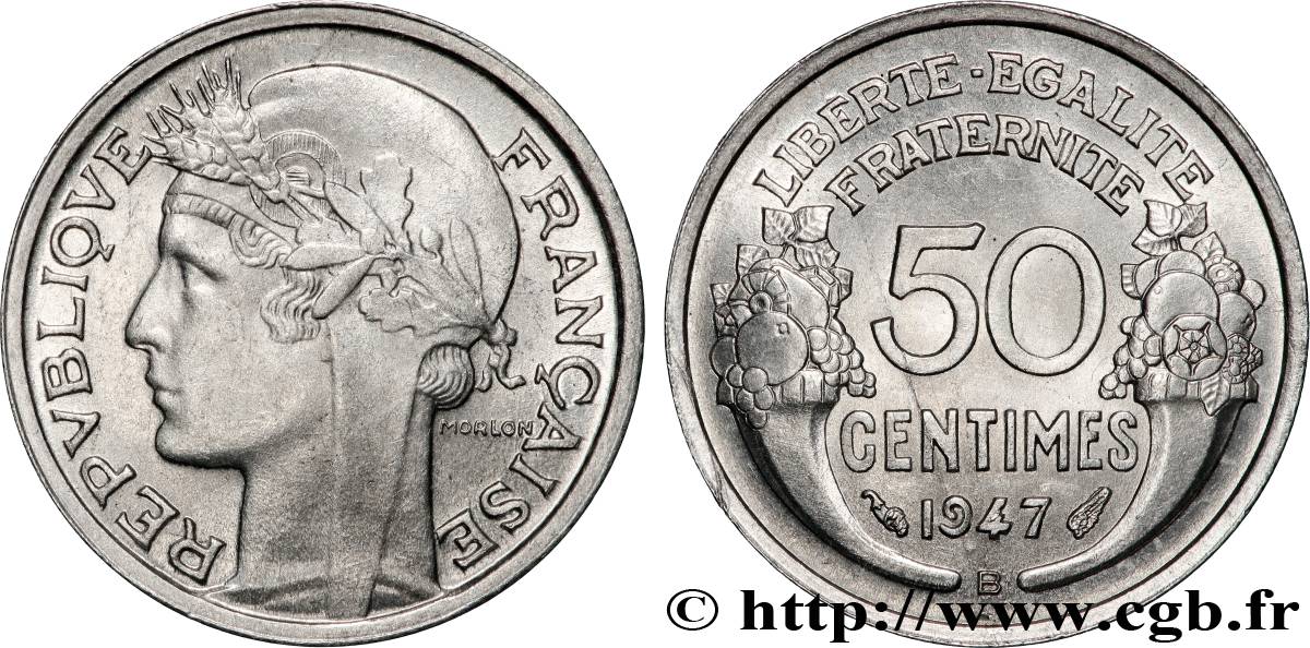 50 centimes Morlon, légère 1947 Beaumont-le-Roger F.194/11 SPL63