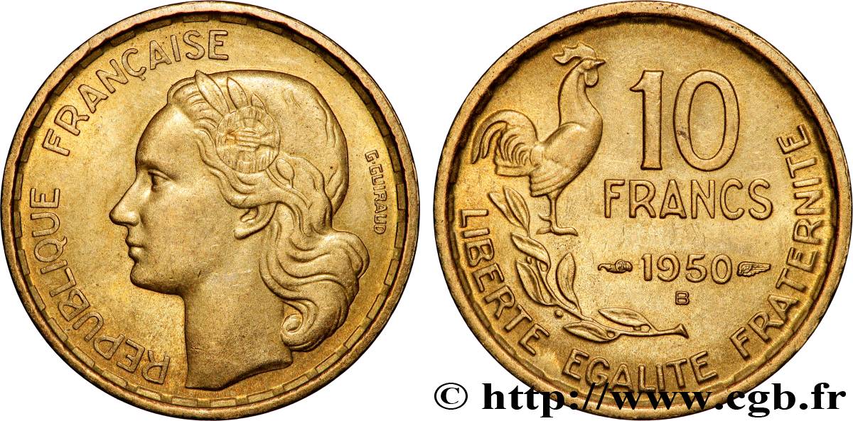 10 francs Guiraud 1950 Beaumont-Le-Roger F.363/3 VZ62