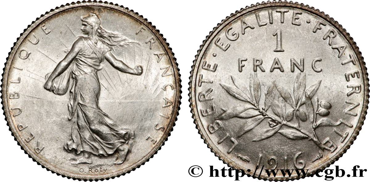 1 franc Semeuse 1916 Paris F.217/22 fST64