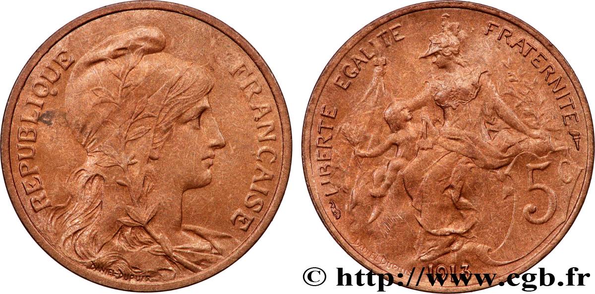 5 centimes Daniel-Dupuis 1913 F.119/25 SUP62
