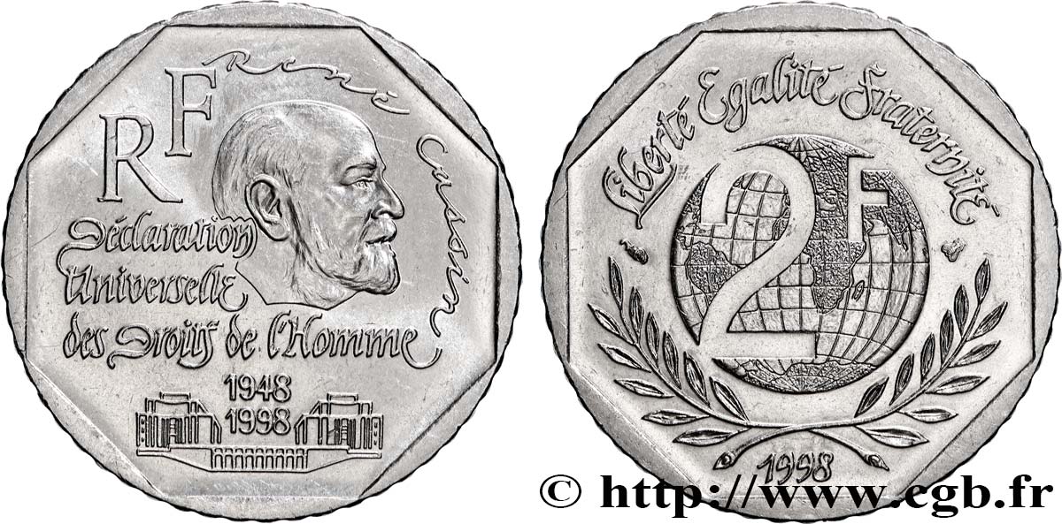2 francs René Cassin 1998 F.276/2 MS