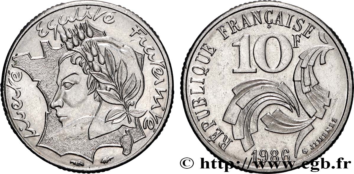 10 francs Jimenez 1986 F.373/2 VZ+